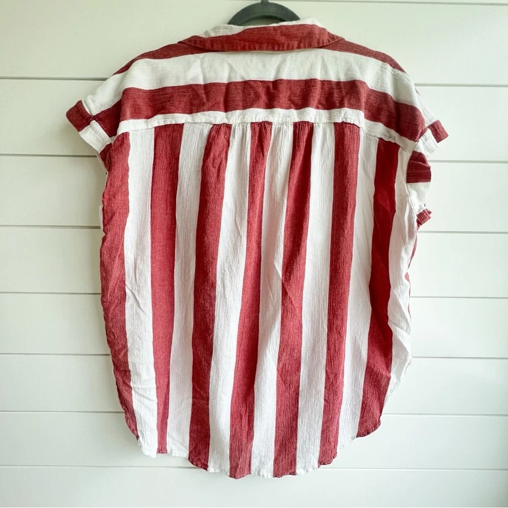 Madewell Central Tunic Shirt in Cara Stripe-med - Picture 7 of 9